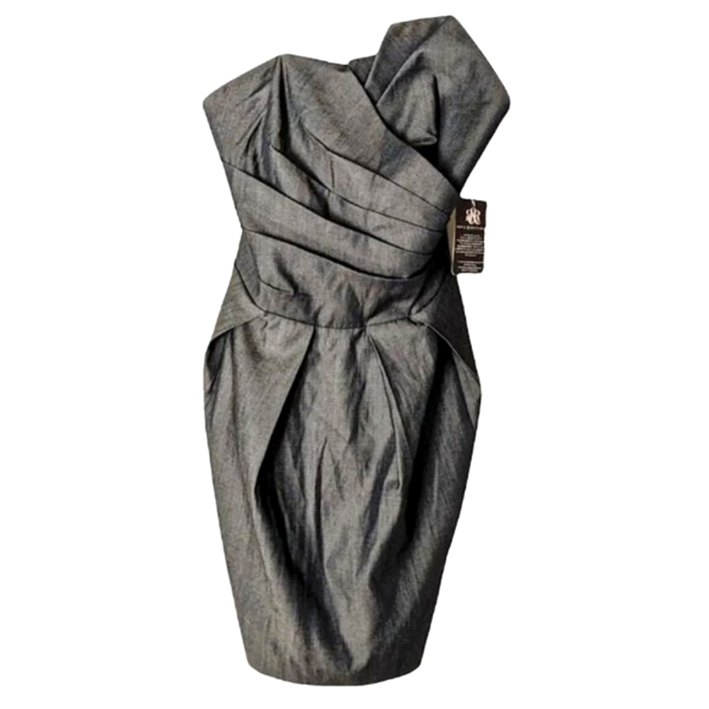 NWT Vintage ROCK & REPUBLIC Strapless Origami Denim Dress Transmission Sz2